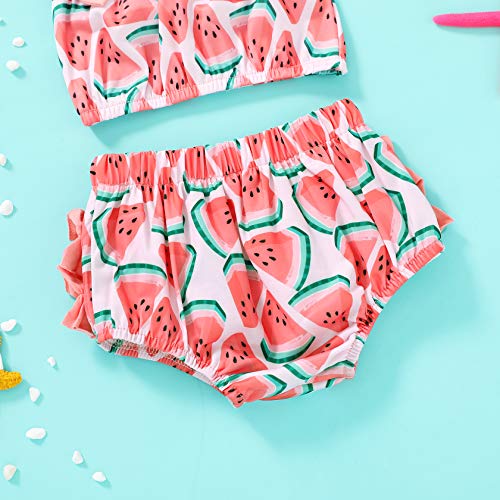 Tiny Cutey Infant Baby Girl Bikini Swimsuit Sunflower 2 Piece Bathing Suit Halter Top Bikini Bottoms Swimming Suit thumb #8