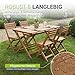 Juskys® Gartenmöbel Set Rimini - Natur, Akazie Holz, inkl. 4er Set Stühle & Tisch, Stabil, Langlebig