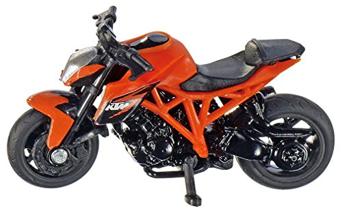 Siku 1384, KTM 1290 Super Duke R Motorrad, Metall/Kunststoff, Orange, Bereifung aus Gummi & 1385 1385-Ducati Panigale 1385, Mehrfarbig