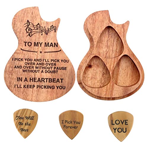 Kit de boîte de médiator de guitare 5 pièces, contenant de médiator gravé avec lettres en bois avec 3 médiators de… - Les Beatles, Paul McCartney, John Lennon, RIngo Starr, George Harrison Kit de boîte de médiator de guitare 5 pièces, contenant de médiator gravé avec lettres en bois avec 3 médiators de… – Image 3