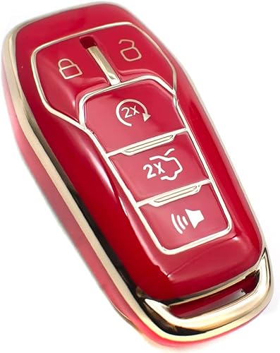 Funda para llavero Ford funda de TPU suave protección completa protector inteligente compatible con Ford Fusion F-150 Edge Explorer Mustang Lincoln