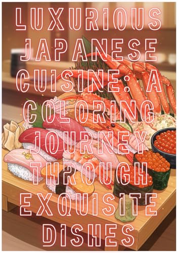 Luxurious Japanese Cuisine: A Coloring Journey Through Exquisite Dishes