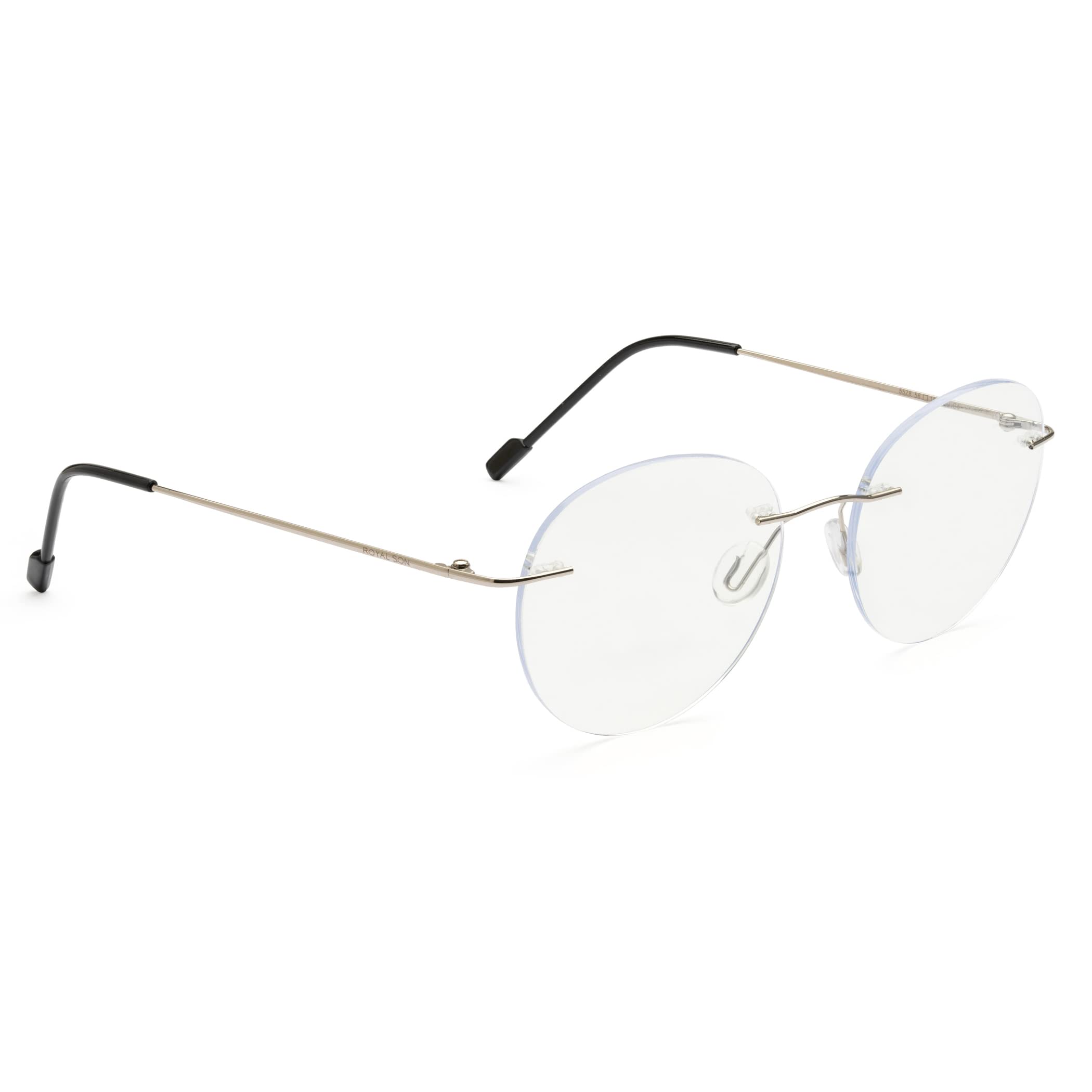 ROYAL SON Rimless Round Blue Light Blocking Glasses For Men Women (B0BX9HNCNW) Amazon Price History, Amazon Price Tracker