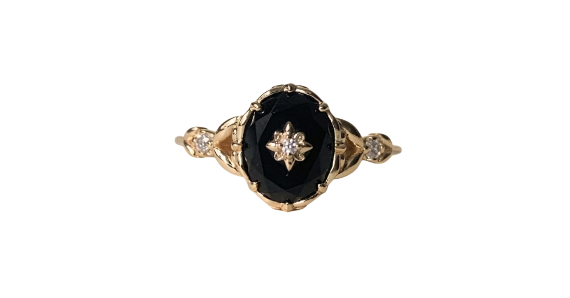 アクセサリー vintage black onyx ring hawaiian jewelry Vintage Black Onyx Ring for Men Stainless Steel Antique