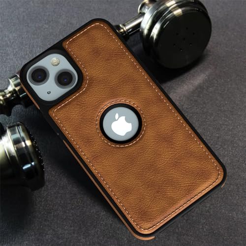 Image of Pikkme Back Cover for iPhone 15 | Full Camera Protection, Raised Edges & Super Soft-Touch Bumper Case (Brown)