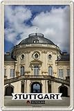 Matt lackiert Blechschild 30 x 20 cm Stuttgart Deutschland Motiv: Schloss Solitude - DekoNo7