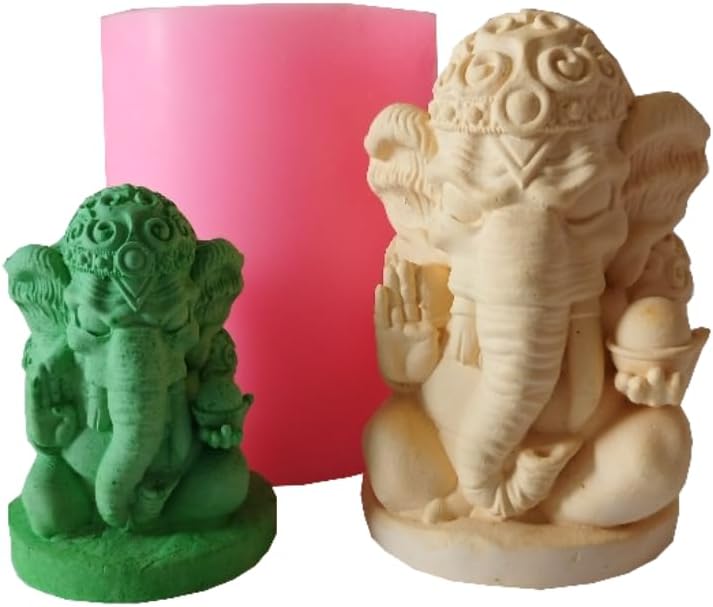 Redxin Buddha Elephant God Silicone Soap Mold Candle Mold for Handmade Soap Making Candle Making DIY Craft Making Chocolate Candy Cake Making