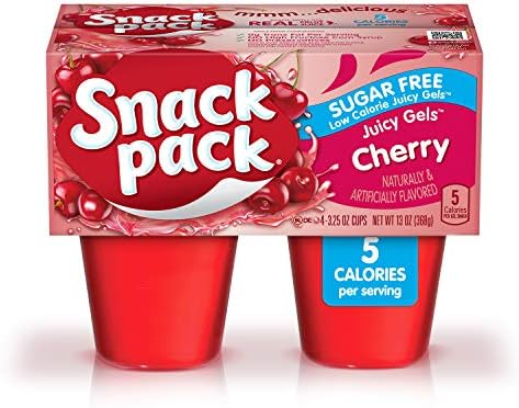 Snack Pack Sugar-Free Cherry Juicy Gels, 4 Count