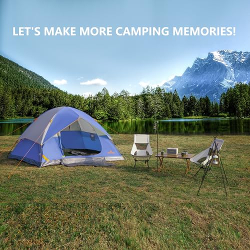 ASFANES 2 Person Waterproof Tents for Camping Easy Setup Outdoor Portable Backyard Camping Tents Suitable for Car, Backpacking, Hiking, Picnic or Fishing, Navy Blue - Image 2
