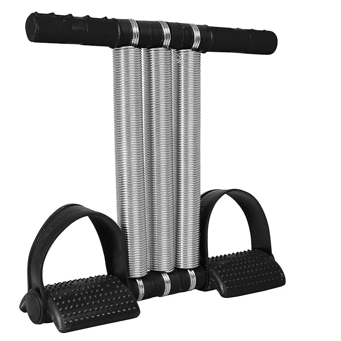 RPC99 Exercise Like Speed Training, Jumping, Spring Tummy Trimmer Solid Chrome Stainless Steel Fit all Body types (BLACK, Tummy Trimmer Elastic Sit Up Pull Rope Spring)-image-31