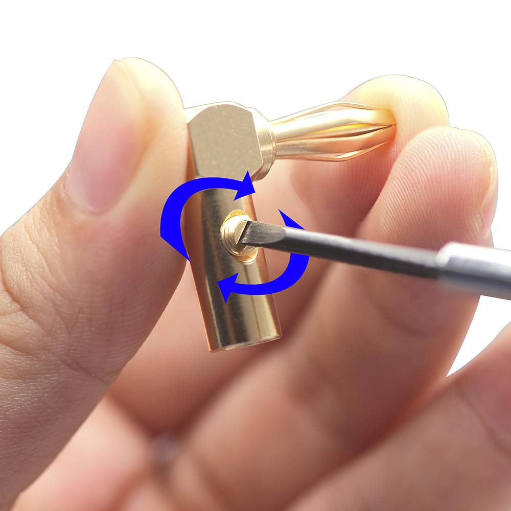 VCELINK Fiches Bananes 90 Degrés Plaqué Or 24K - 4 Pièces Pour Enceintes HiFi