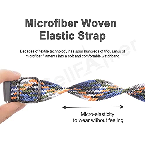 Image of CellFAther 20mm Watch Band Elastic Nylon Loop with Quick Release pins Compatible with Samsung Galaxy Watch Active 2 44,40mm / Galaxy Watch 3 41mm / Galaxy Watch 42mm /Gear S2 /Classic (Blue)