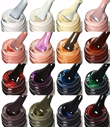Major Dijit Gel Nail Polish - Jelly Glass Uv Led Gel Polish Natural Girly Colors Pearl Blue Translucent Cruelty-Free Nail Lacquer, 15Ml/0.5Floz #TOP5