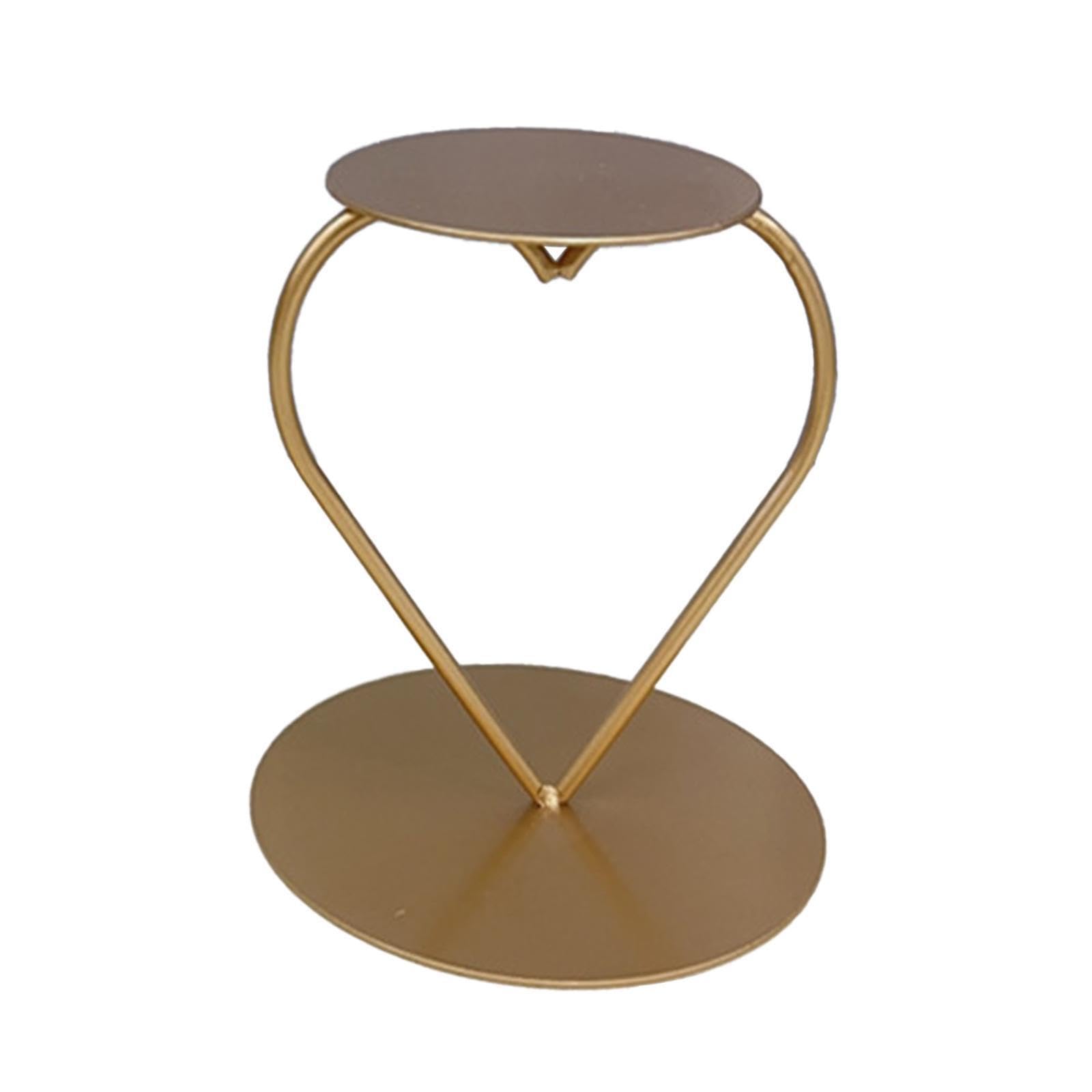 PIXZCSA Heart Shaped Cake Separator Heavy Duty Accessories Ensures Stylish Cake Display At Events Spacer Features Fashionable And Elegant Unique Heart Shape, Gold, Small