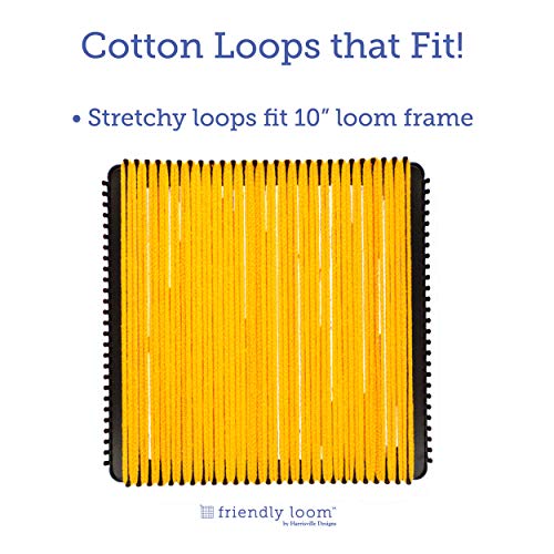 Harrisville Designs Friendly Loom Potholder Cotton Loops 10 Inch Pro Size Loops Make 2 Potholders, Weaving Crafts For Kids And Adults - Yellow #TOP3
