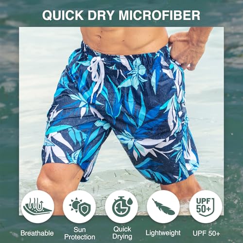 Image of Kanu Surf Men's Big Viper Extended Size Stripe Swim Trunk