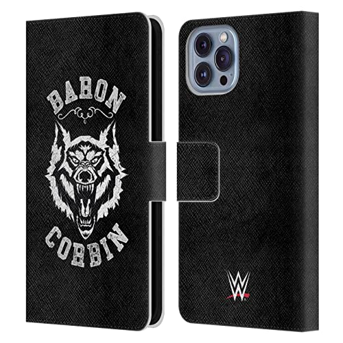 Étui portefeuille cuir Apple iPhone 14 protection intégrale WWE Baron Corbin