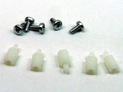 5 pezzi. x PCB distanziatore 8 mm M3-3 mm con vite A1988 plastica bianco