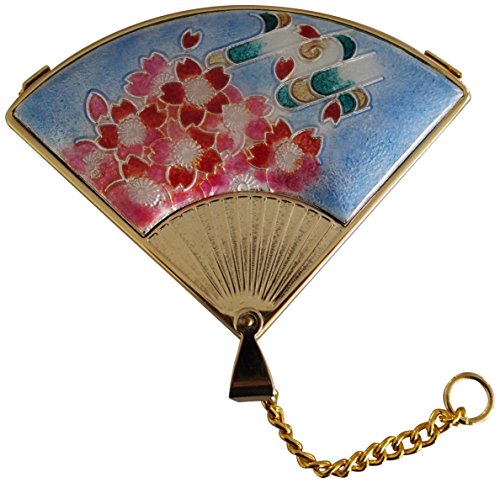 彩光舎 七宝焼き 扇面鏡 桜 025-46