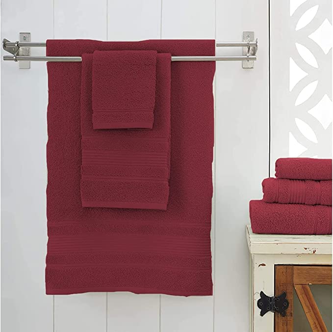 Casa Copenhagen 550 g/m² 2 grote badhanddoeken 2 grote handdoeken 2 washandjes Superzacht Egyptisch katoen 6-delige handdoekenset voor keuken badkamer