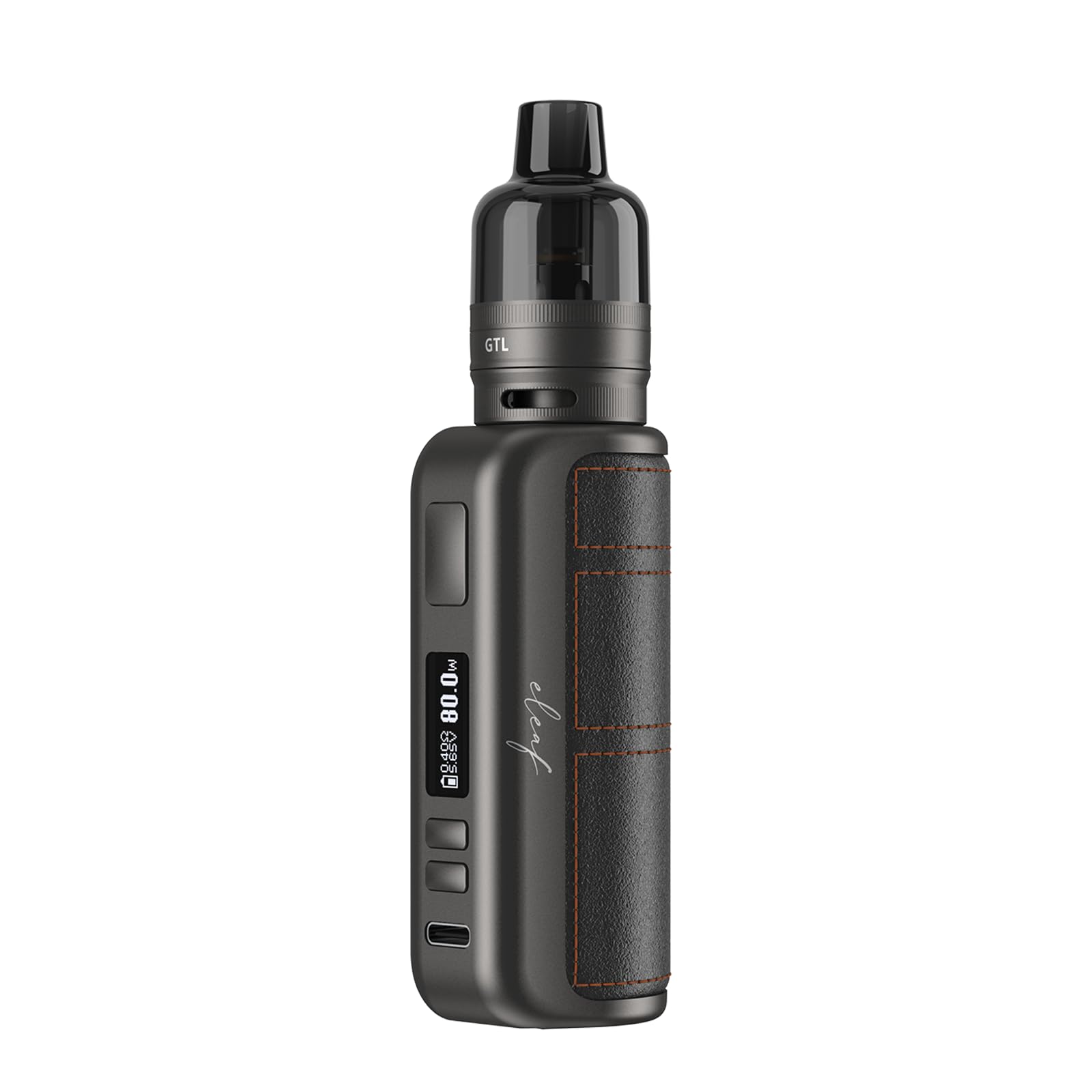 Eleaf iStick Power Mono Sigaretta Elettronica 80W per Svapo di Guancia e RDL - Kit Batteria Integrata 3500mAh, Pod Tank 4,5ml, Coil 0.4Ω e 0.8Ω - (Senza Sticks, E-liquids o Ricariche) (Black)