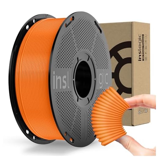 Inslogic TPU Filament 1.75mm, 95A Soft 3D Printer Filament, Flexible 3D Filament 1kg Spool (2.2 lbs), Durable & Wear-Resistant, Dimensional Accuracy +/- 0.02 mm (Orange)