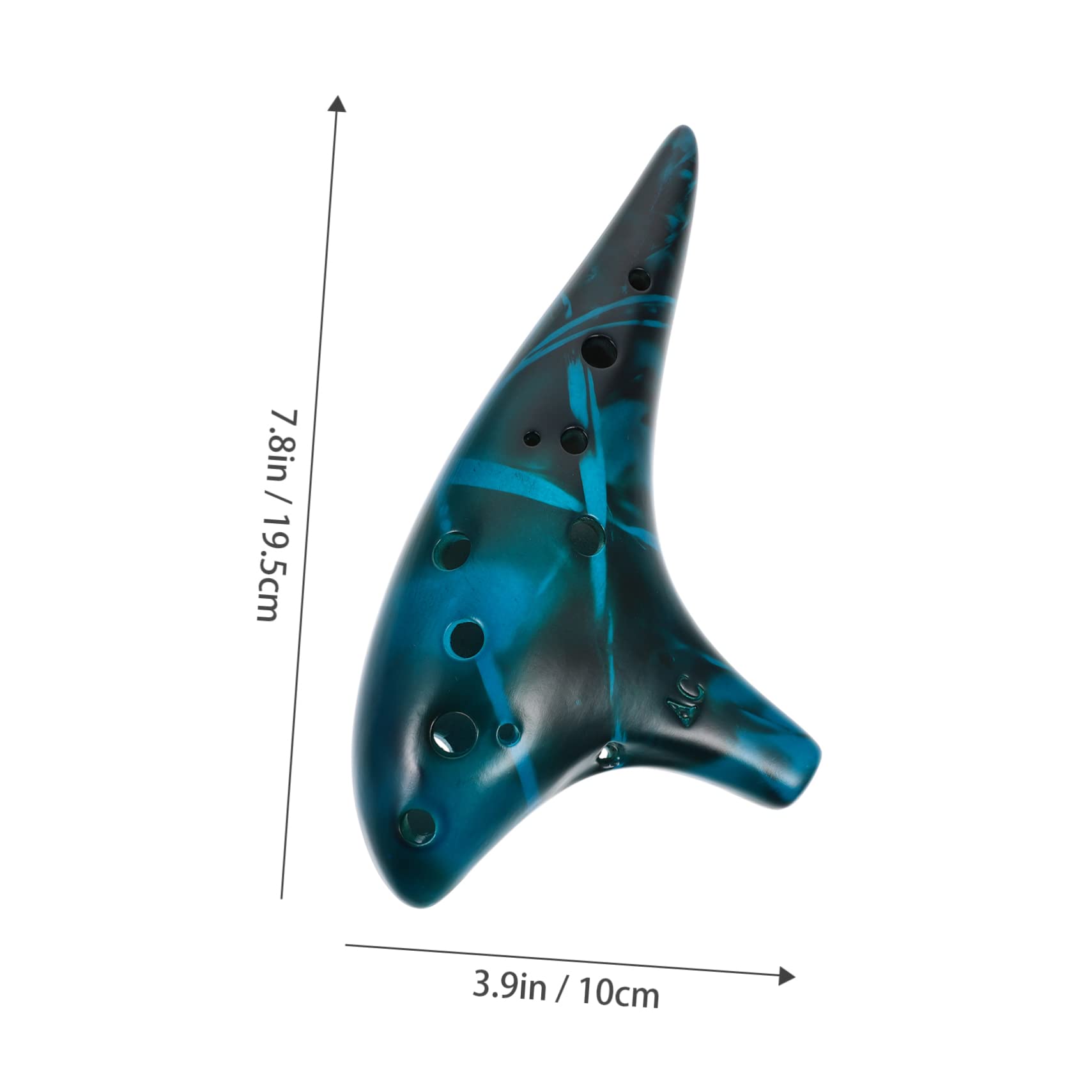 Yardwe Exquisite Boys and Girls Musical Instrument Traditional 12-hole Clay for Music Enthusiasts