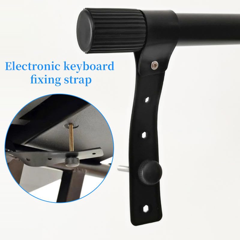 Image of Blueberry R‑12 Single‑X Adjustable Keyboard Stand - 5 Locking Positions, Safety Lock Pin, Foldable Design - Compatible with Yamaha PSR, PSS, NP, DGX, P Series, Casio CTK, CT‑X, CT‑S, Roland Digital Keyboards (SINGLE-X-SHAPE, Compatible With Yamaha Models)