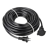 NICOH(ニコー) 防雨 ソフト 延長コード 20m 15A 1500Wまで 耐トラッキングカバー付 屋外用 屋外 防水 防雨コード 延長ケーブル NCT-20WP