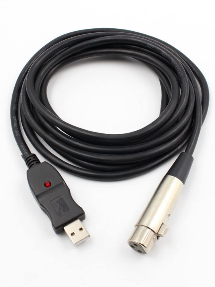 fdealz [ 3 Meters USB Microphone Cable Microphone Cable Computer USB To XLR Audio Cable Adapter Microphone Connect Computer Cable (USB to XLR (3 Meter))-image-38