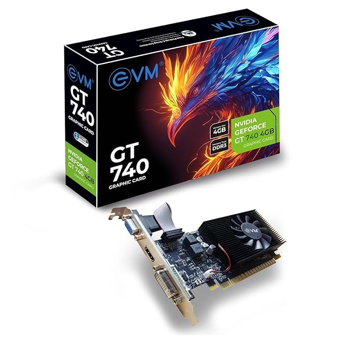 Image of EVM-GT740 4GB Graphic Card PCIe 3.0 Power Supply, Multiple Outputs,Heat Sink with Fan,Optimized Cooling, high Performance - 3 Years Warranty (EVM-GT740)