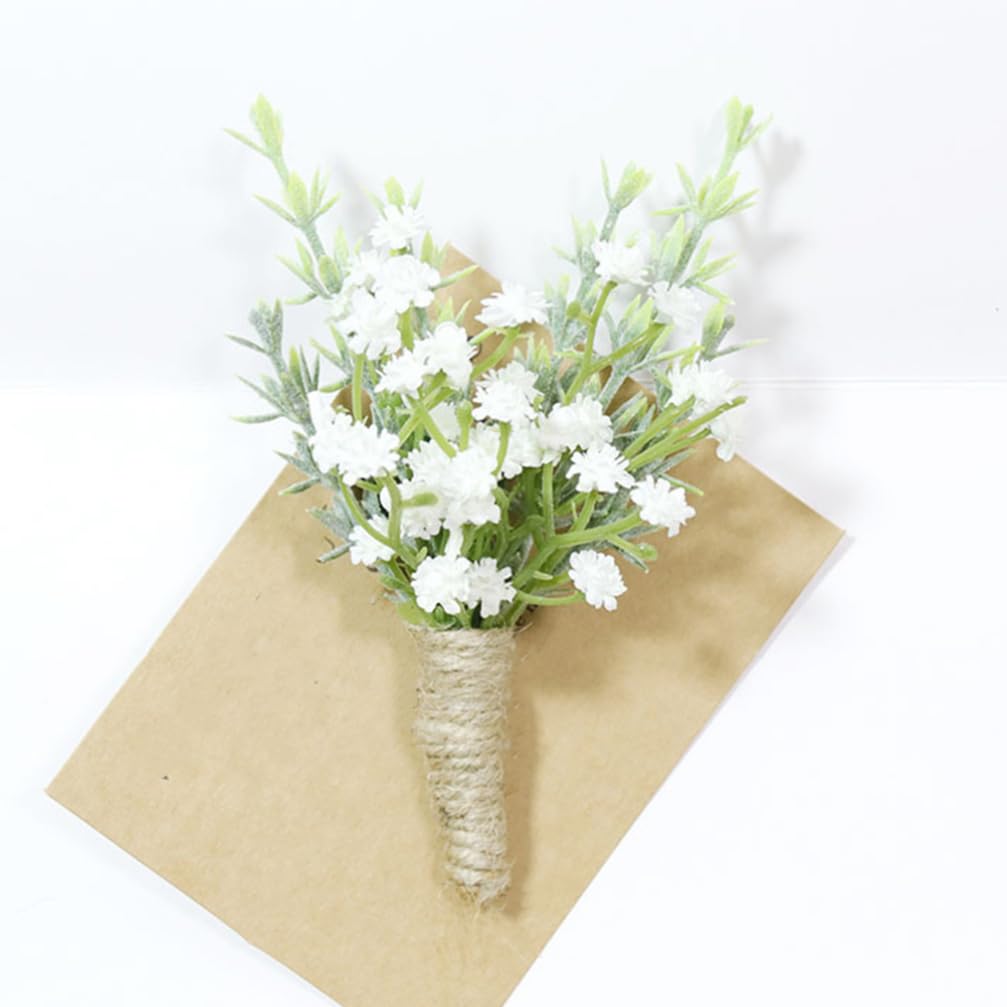 ERINGOGO 10stücke Teiliges Männer-Boutonniere Für Hochzeiten Handgefertigte Ansteckblumen Mit Nadel Stilvolle Hochzeitsdekoration Für Bräutigame Und Gäste Langlebige Künstliche