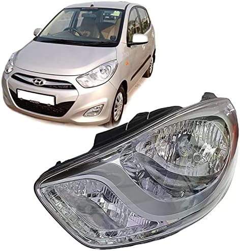 Heavy Quality Depon Head-Light Lamp Unit Assembly Without Bulb For Hyundai I10 2010 To 2017 Type - 2 (Left Co-Driver Side) - Halogen