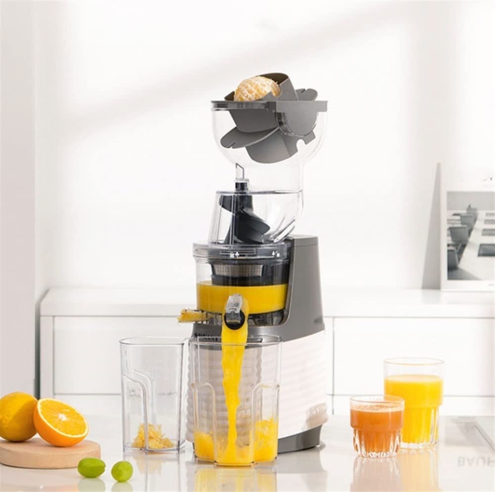Estrattore di Succo, estrattore Lento Facile da Pulire, estrattore di Succo a Freddo con Funzione inversa per Frutta e Verdura, Senza BPA, Bianco (Dimensioni: 1)
