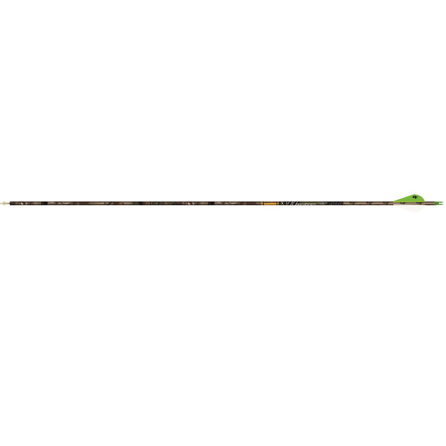 Gold Tip XT Hunter 300 Carbon Arrows with 2-Inch HP Vanes (Pack of 6), Realtree Xtra Camo
