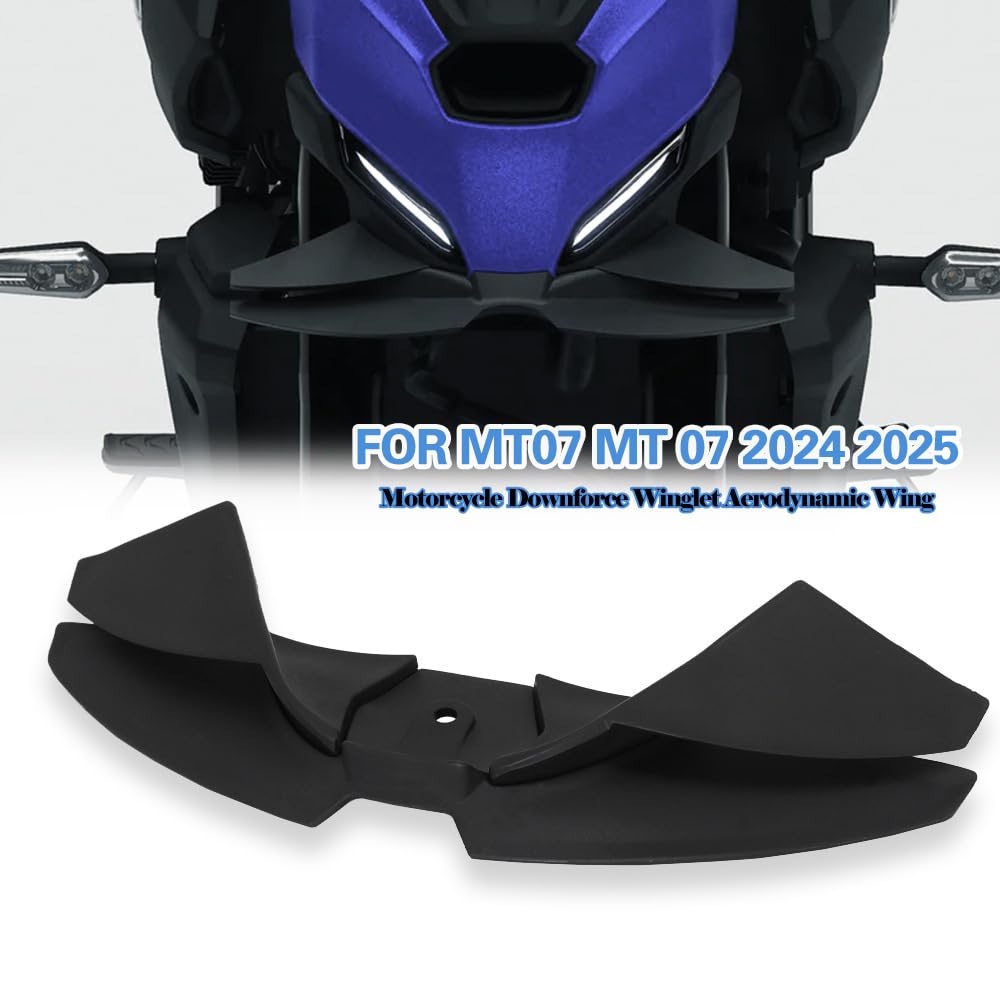 Moto Kit spoiler anteriore aerodinamico con alettone ABS per Yamaha MT07 MT 07 2024 2025 Nuovi accessori Spoiler anteriore con alettone