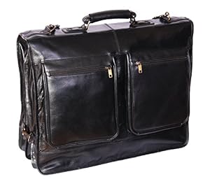 House of Luggage Luxus Echtes Leder Anzug Träger Geschäft Reise Wochenende Kleidungsstück Tasche HLG829 Schwarz House of Luggage Luxus Echtes Leder Anzug Träger Geschäft Reise Wochenende Kleidungsstück Tasche HLG829 Schwarz