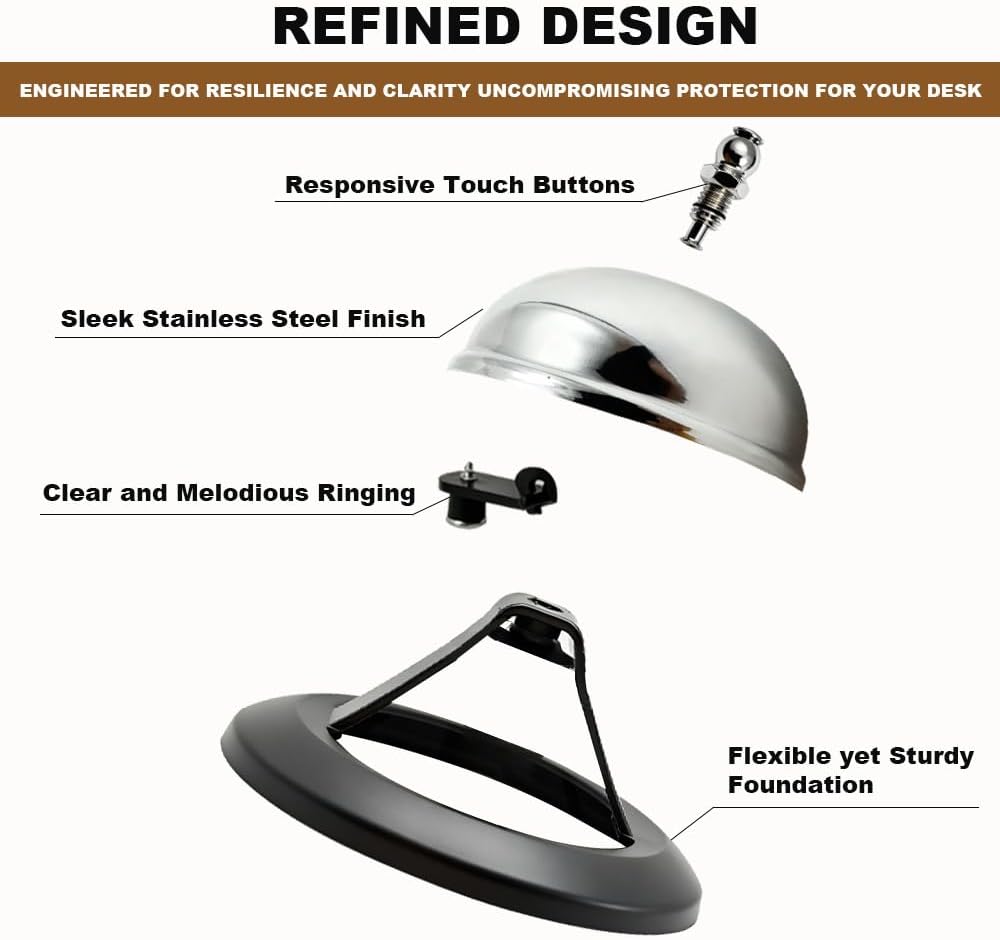 2-Pack Call Bell, 3.3Inch Stainless Steel Service Bell thumbnail