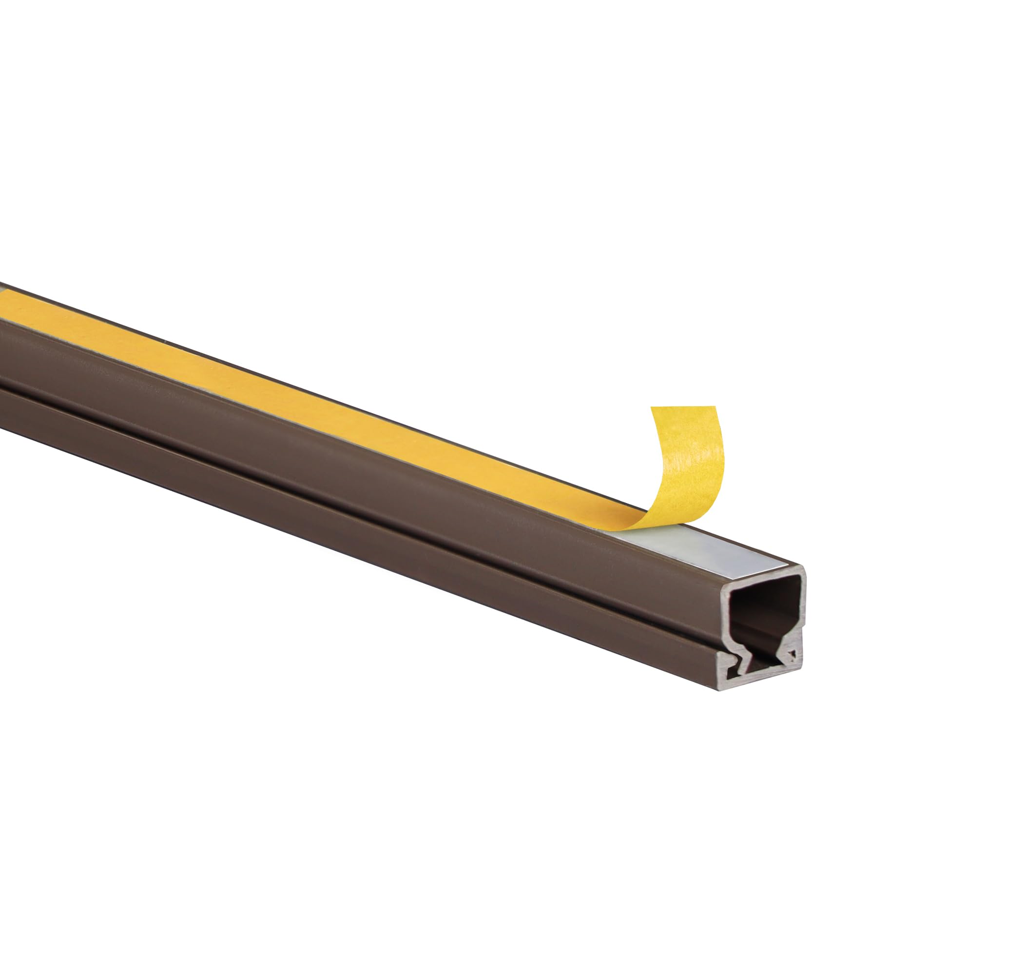 10m KOMIB Kabelkanal/Kabelkanäle/Kabelführung - Verschiedene Größen und Farben - Schraubbar - 5 x 2m Stangen - (Braun - Holz Design, 10 x 10 mm (Selbstklebend))