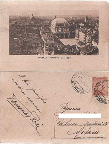 Cartolina - Brescia. Panorama. La Loggia. Viaggiata 1925