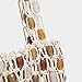 Fashion Beaded Tote Bag Purse - Boho Handwoven Rattan Purse Chic Crossbody Designer Handbag Beach Wedding Party Daily (Beige)