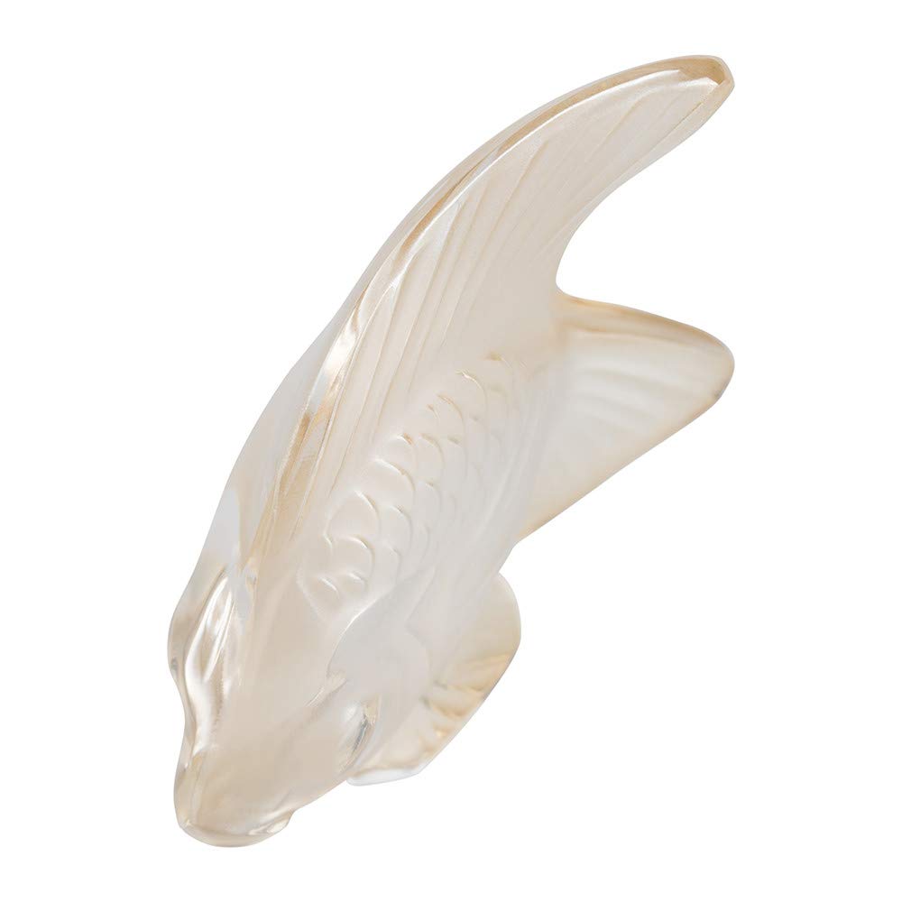 Amazon.com: Lalique Crystal Gold Luster Fish Figurine : 居家與廚房