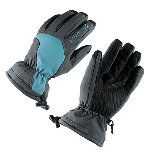 HARAVAL - Guantes de esquí para Hombre y Mujer, Impermeables, Thinsulate, para esquí y Snowboard, S, Mujer-Sky-Blue