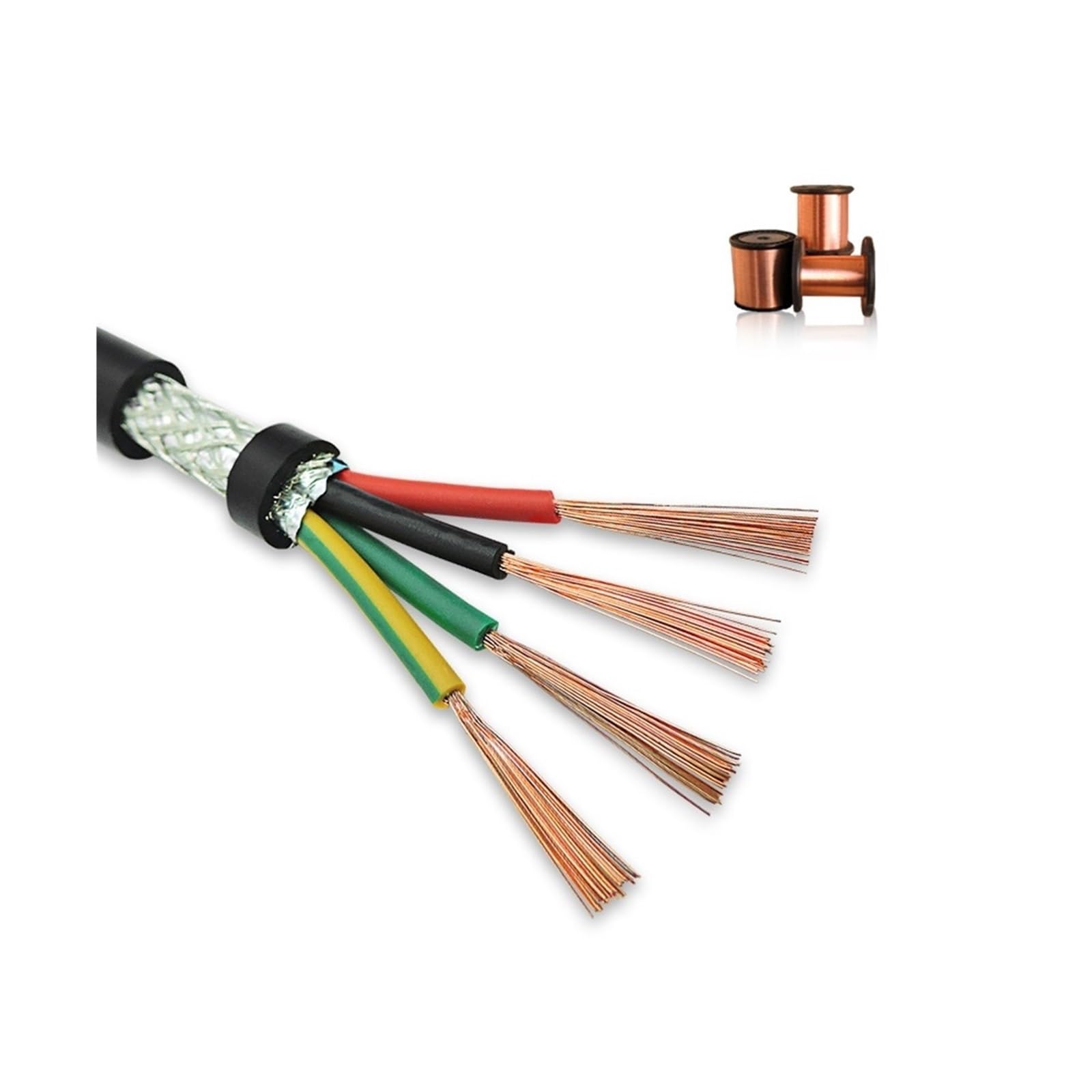 Ekranowany kabel sygnału sterującego RVVP 30-40M, 2-8-rdzeniowy drut miedziany z PVC