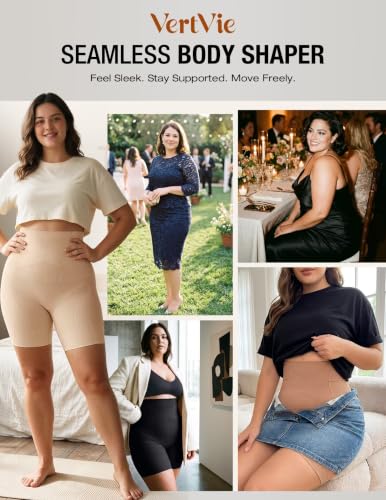 Image of Vertvie Tummy Control Shapewear Shorts High Waisted Butt Lift