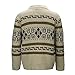 CLEDARM Men The Dude Sweater Costume Adults Shawl Collar Zip Up Knit Cardigan Sweater Halloween Cosplay Outerwear (Medium) Beige