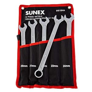 Sunex 9918MA Metrisches Ringmaulschlüssel-Satz, 5-teilig