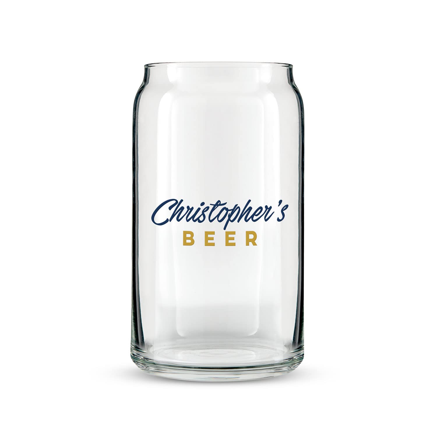 WEDDINGSTAR Custom Can Shaped Beer Glass 16oz - Casual Print