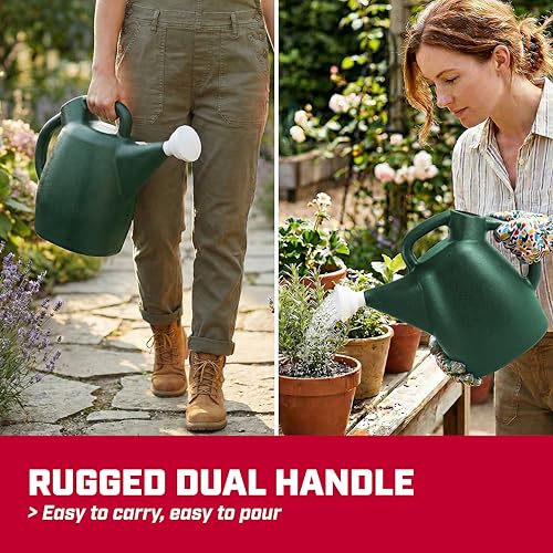 Image of Chapin 2-Gallon Watering Can, Easy-Pour Design for Garden Use | Lightweight durable tank; for lawn care and garden use, supports fertilizer mixing with balanced handle and long reach spout