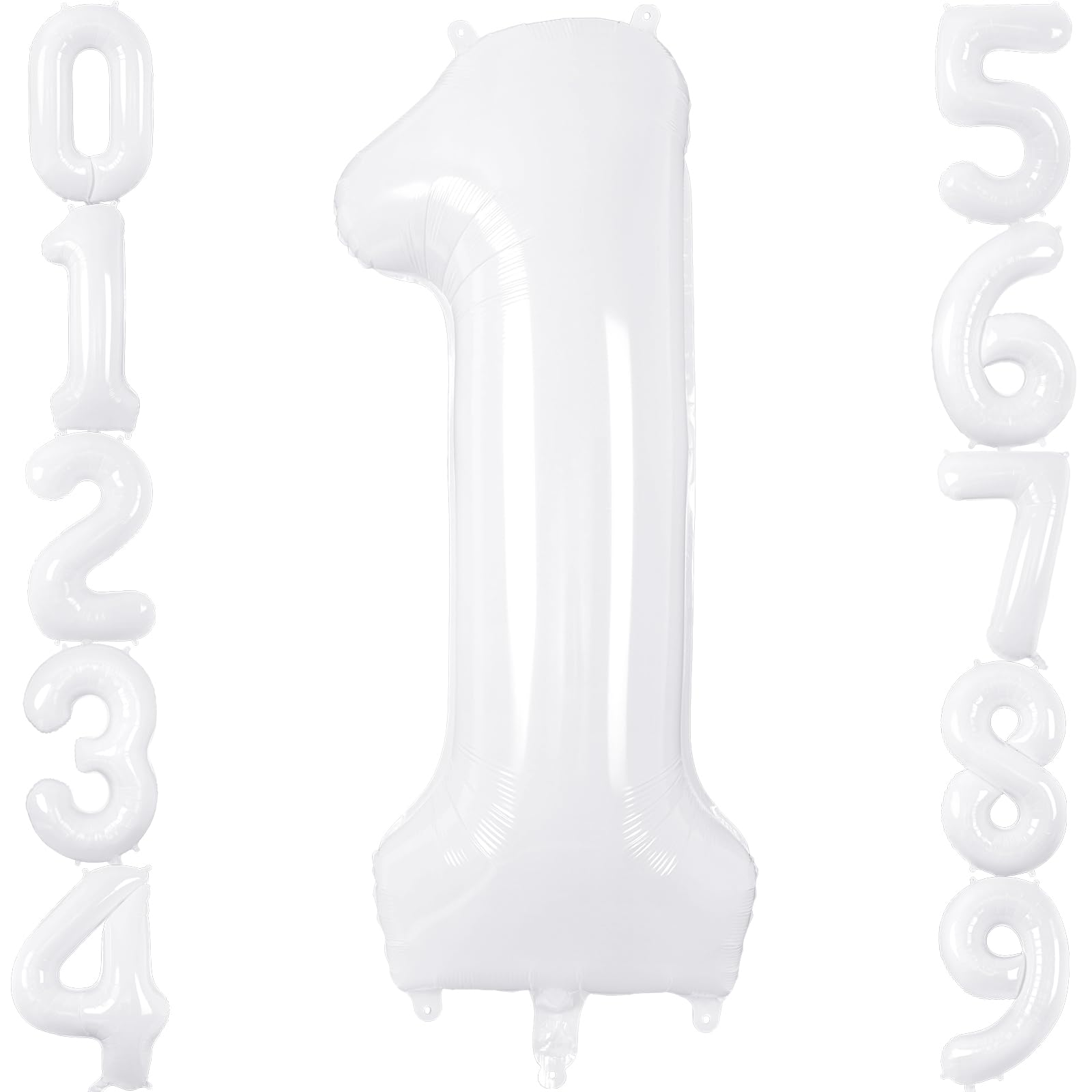 Amazon.com: White Number 1 Balloon 40 Inch, Big Large Foil Helium